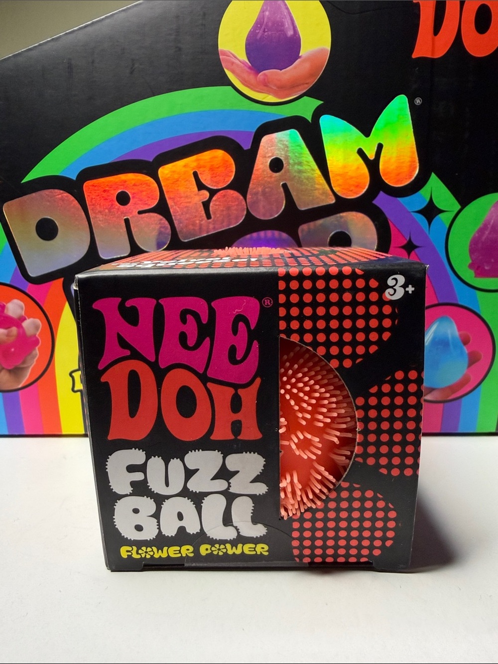 🧡 Orange NeeDoh Flower Power Squishy – Groovy Sensory Fidget Toy 🌼